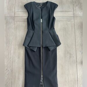 Size one Ted Baker, London, zipper front dress